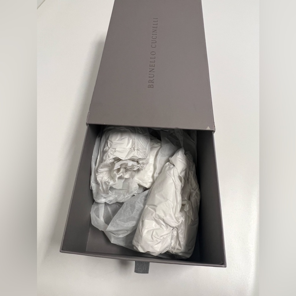 Brunello Cucinelli empty shoe box. 14” x 8” x 5”